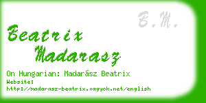 beatrix madarasz business card
