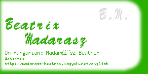 beatrix madarasz business card